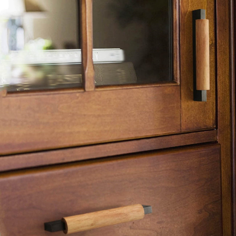 Wood & Metal Modern Cabinet Pulls