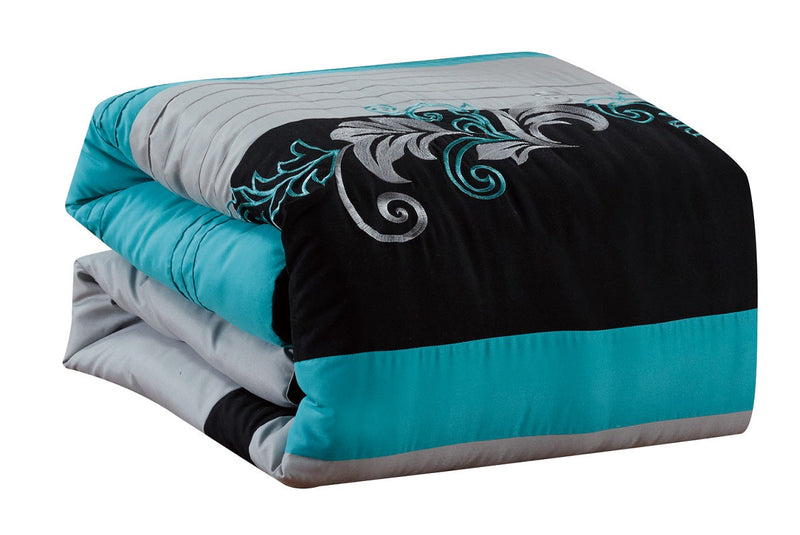 Napa Embroidered Leaves Comforter Set