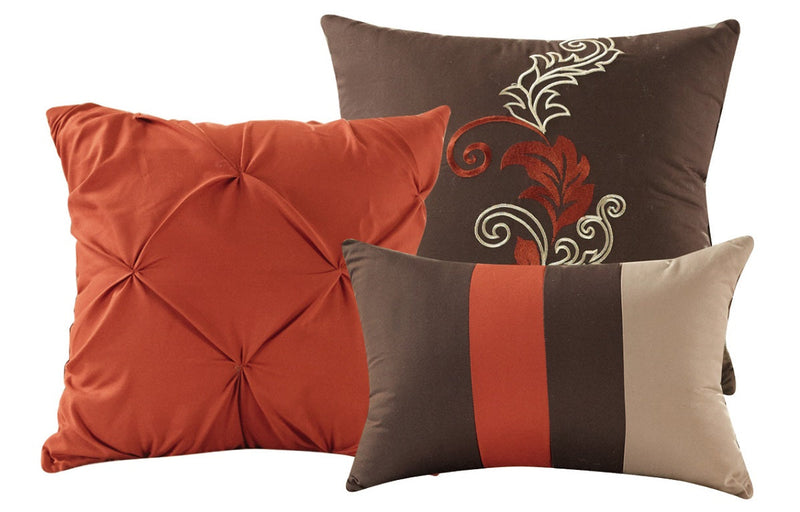 Napa Embroidered Leaves Comforter Set