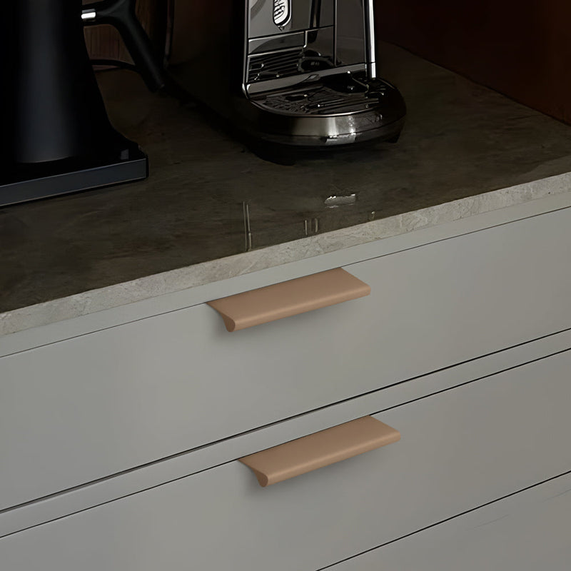 Modern Colorful Edge Pulls for Kitchen Cabinets