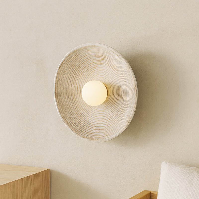 Longleaf Wooden Disc Wall Sconce