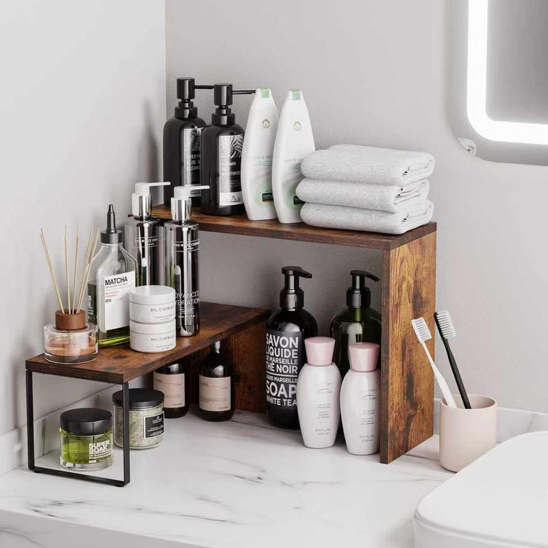 Stackable Corner Spice & Cabinet Organizer Shelf