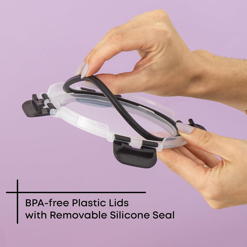 24 Piece Glass Food Storage Containers with Airtight Lids Set