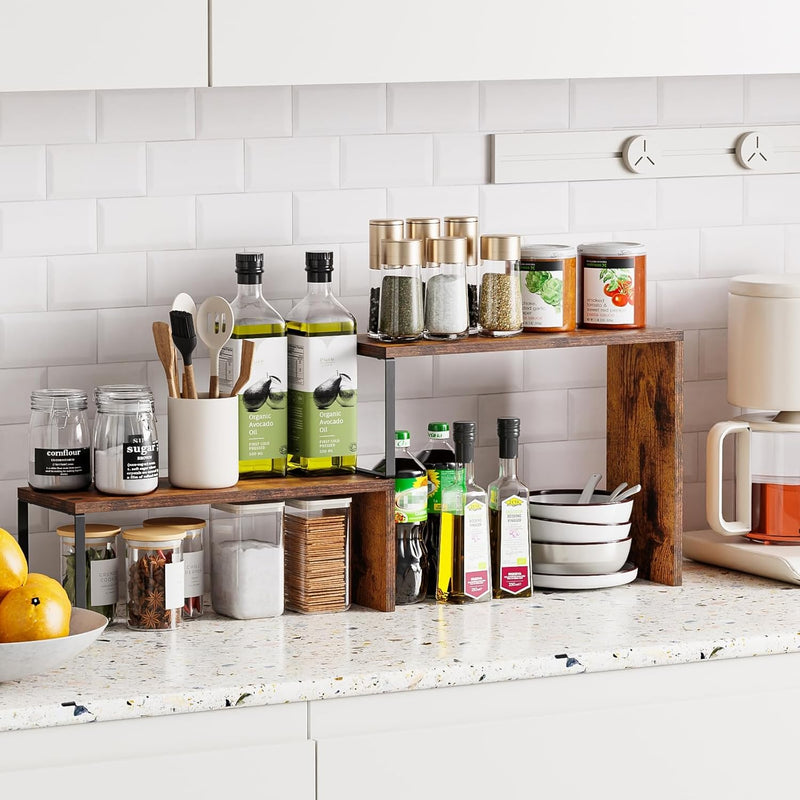 Stackable Corner Spice & Cabinet Organizer Shelf