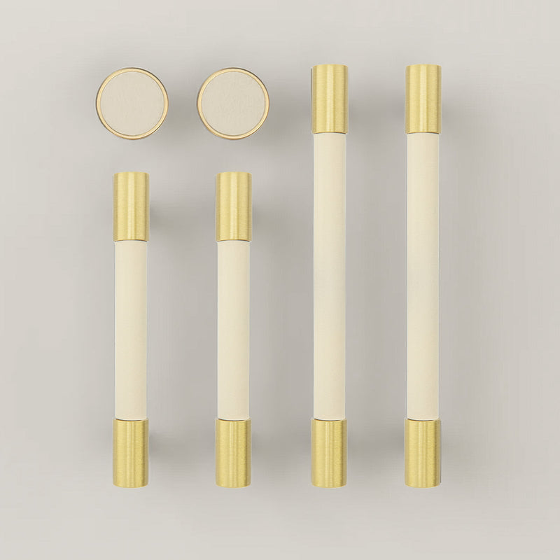 Brass Leather Cabinet Pulls
