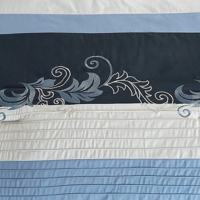 Napa Embroidered Leaves Comforter Set