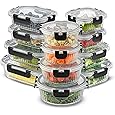 24 Piece Glass Food Storage Containers with Airtight Lids Set