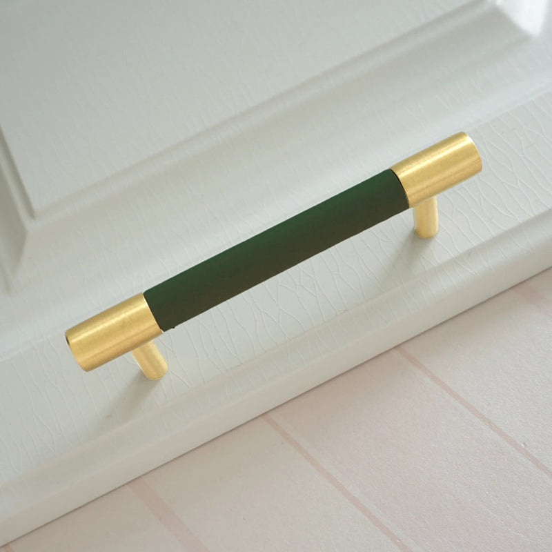 Brass Leather Cabinet Pulls
