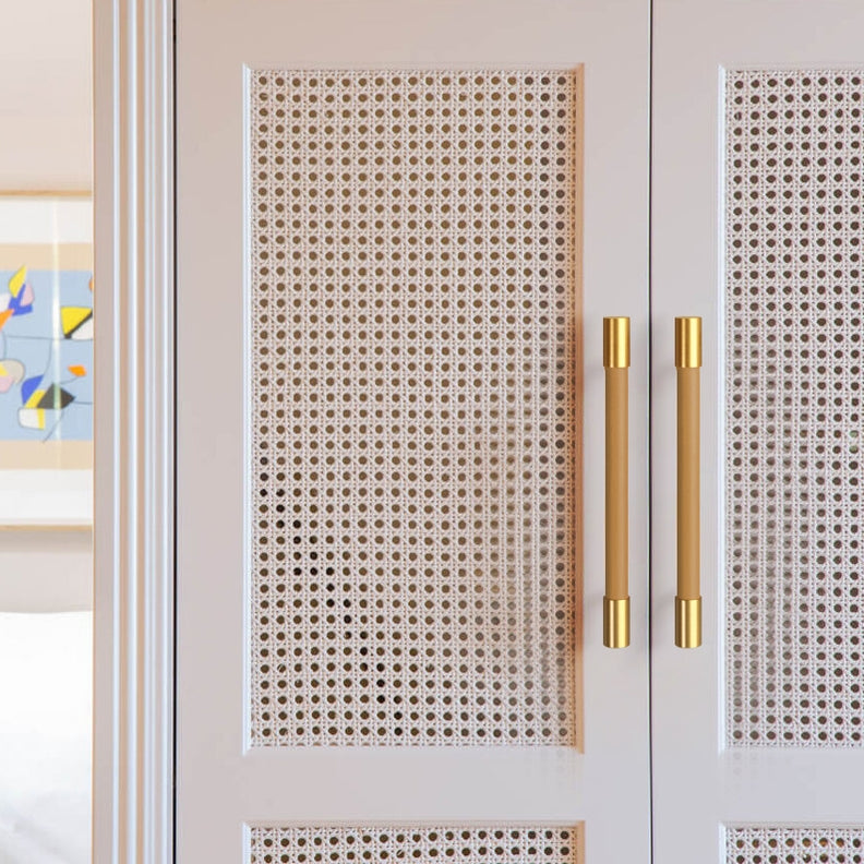 Brass Leather Cabinet Pulls