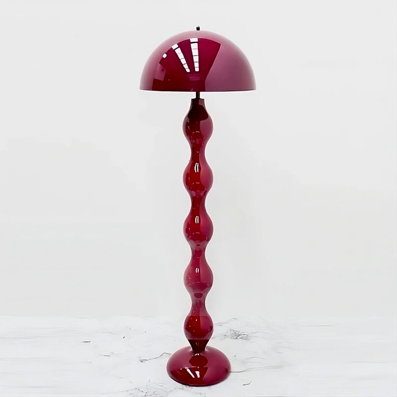 Mushroom Floor Lamp with Pleated Shade