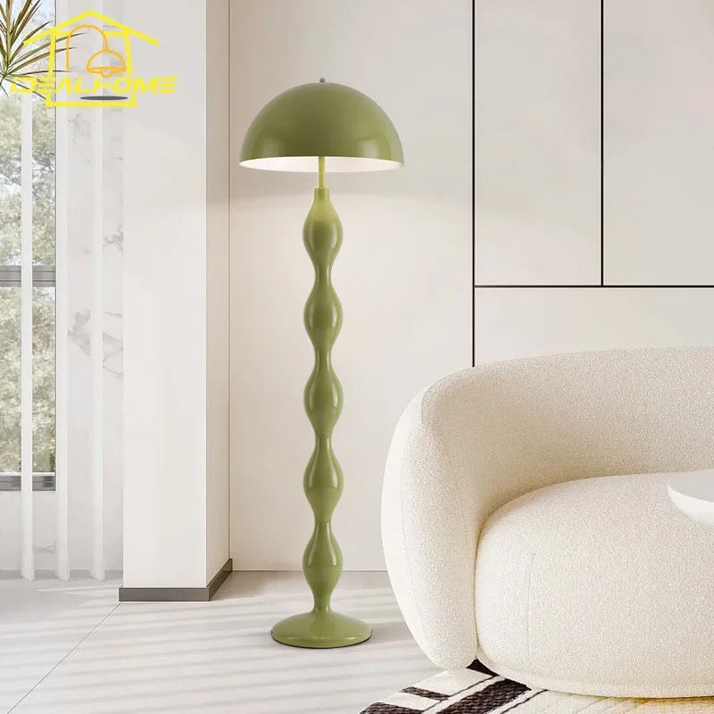 Mushroom Floor Lamp with Pleated Shade
