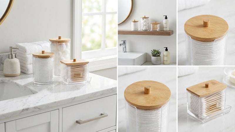 Cotton Swab Storage Set – 3 Pack