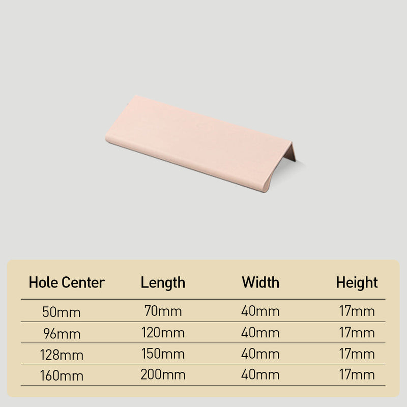 Modern Colorful Edge Pulls for Kitchen Cabinets