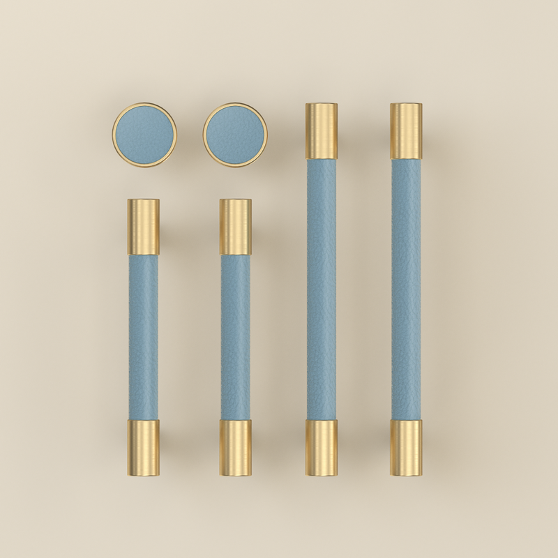 Brass Leather Cabinet Pulls