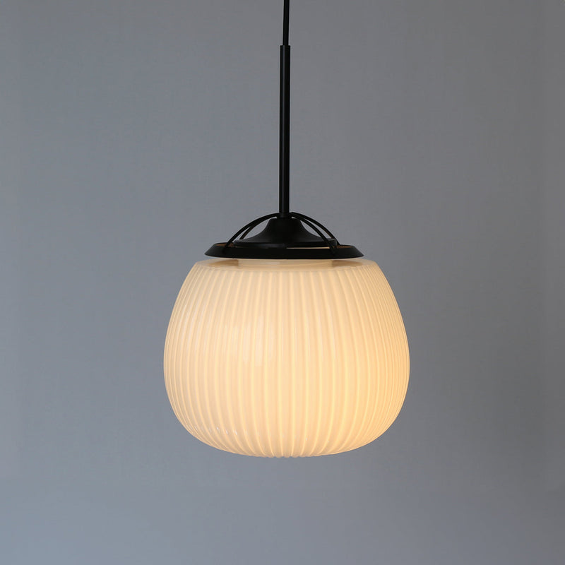 Lenglen Ribbed Glass Pendant Light