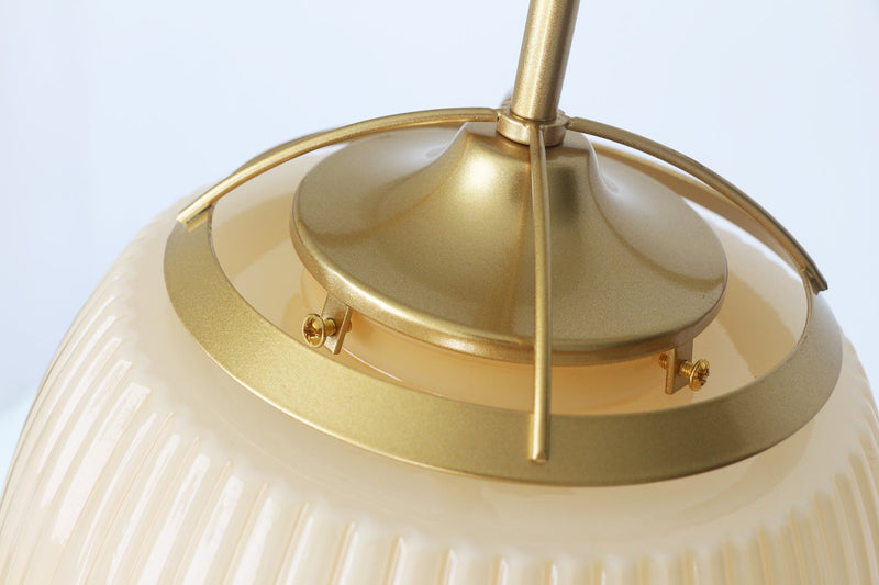 Lenglen Ribbed Glass Pendant Light