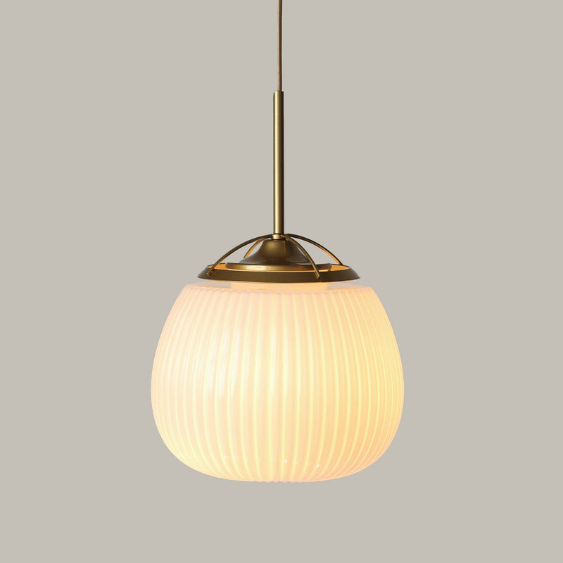 Lenglen Ribbed Glass Pendant Light