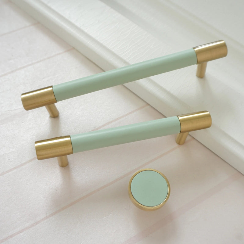 Brass Leather Cabinet Pulls