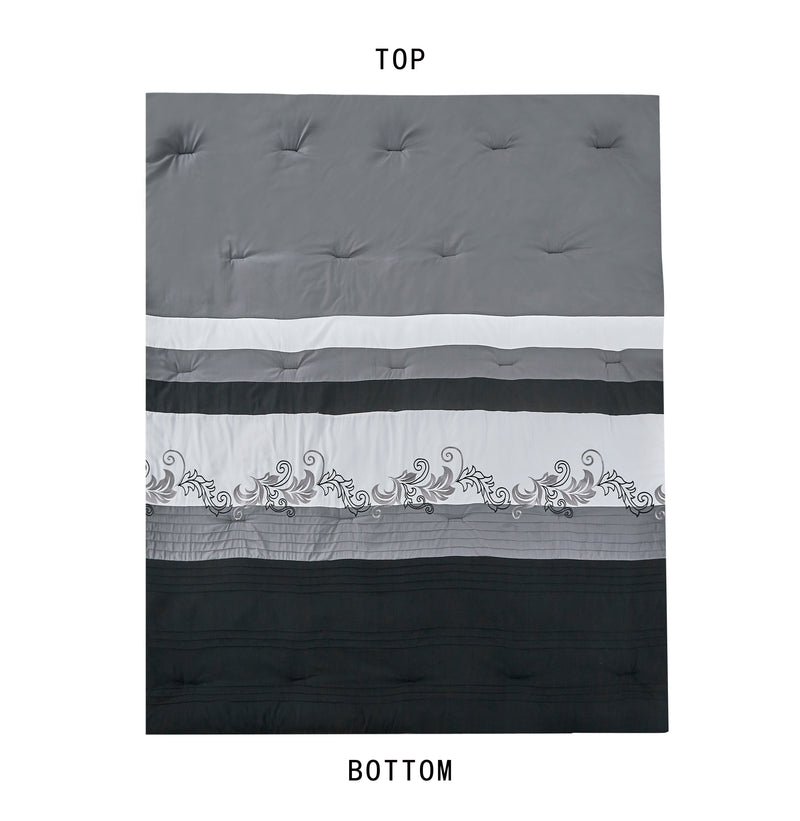 Napa Embroidered Leaves Comforter Set