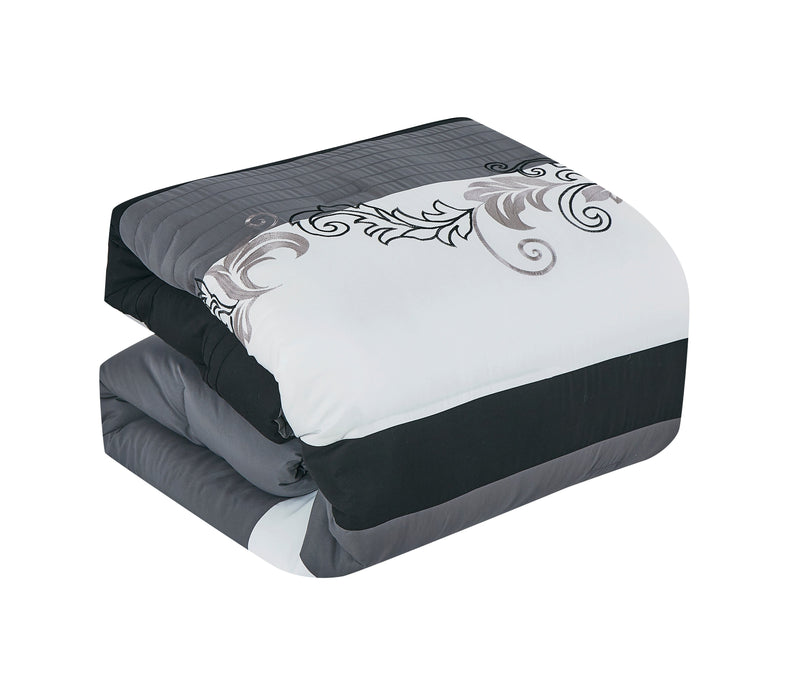 Napa Embroidered Leaves Comforter Set