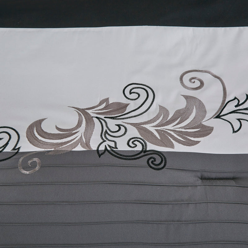 Napa Embroidered Leaves Comforter Set