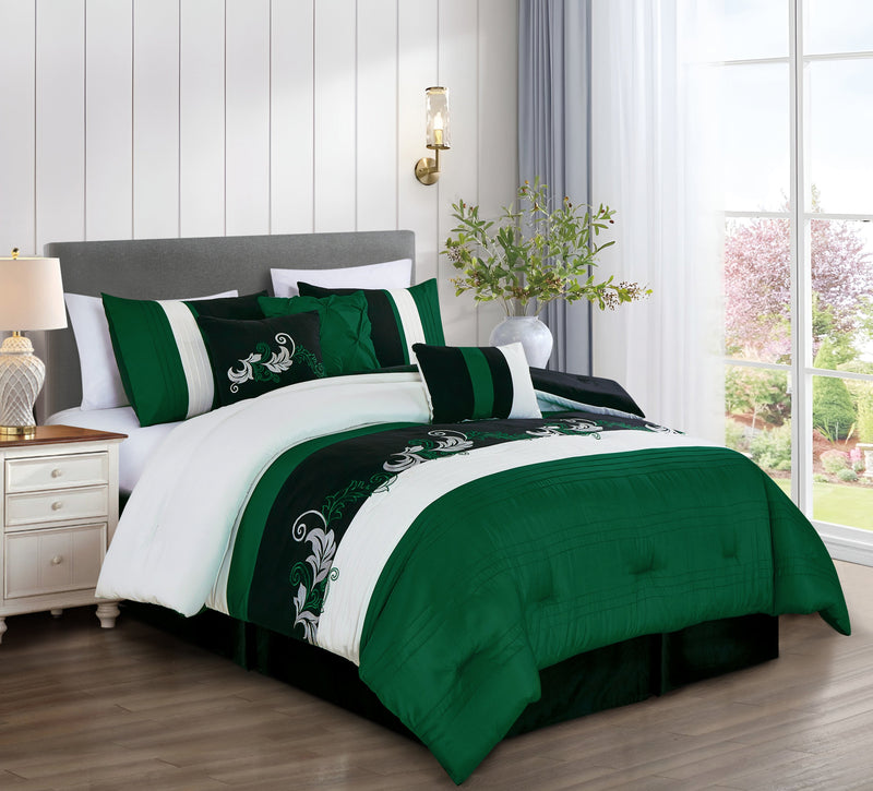Napa Embroidered Leaves Comforter Set
