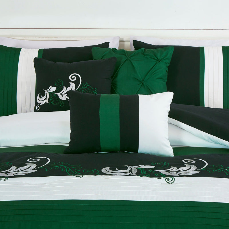 Napa Embroidered Leaves Comforter Set