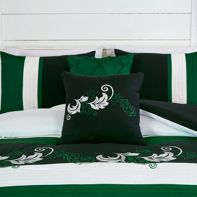 Napa Embroidered Leaves Comforter Set