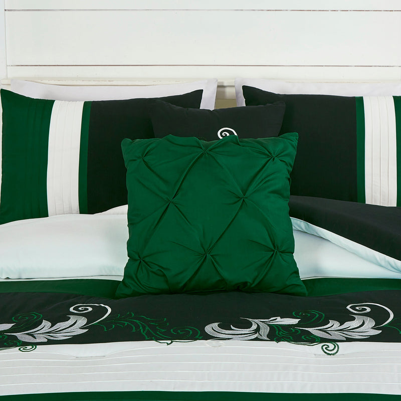 Napa Embroidered Leaves Comforter Set