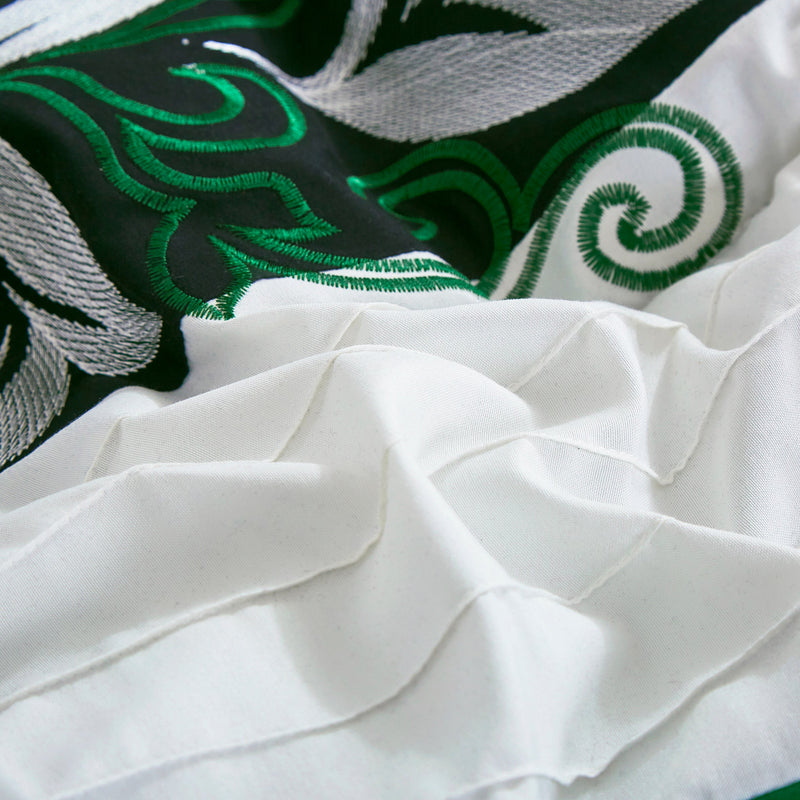 Napa Embroidered Leaves Comforter Set
