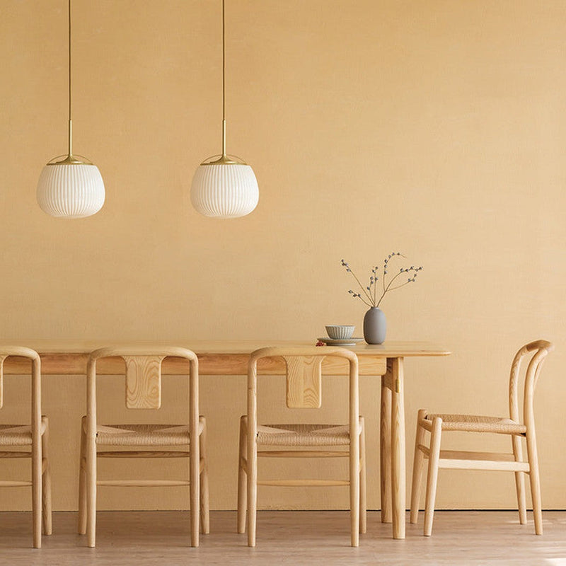 Lenglen Ribbed Glass Pendant Light