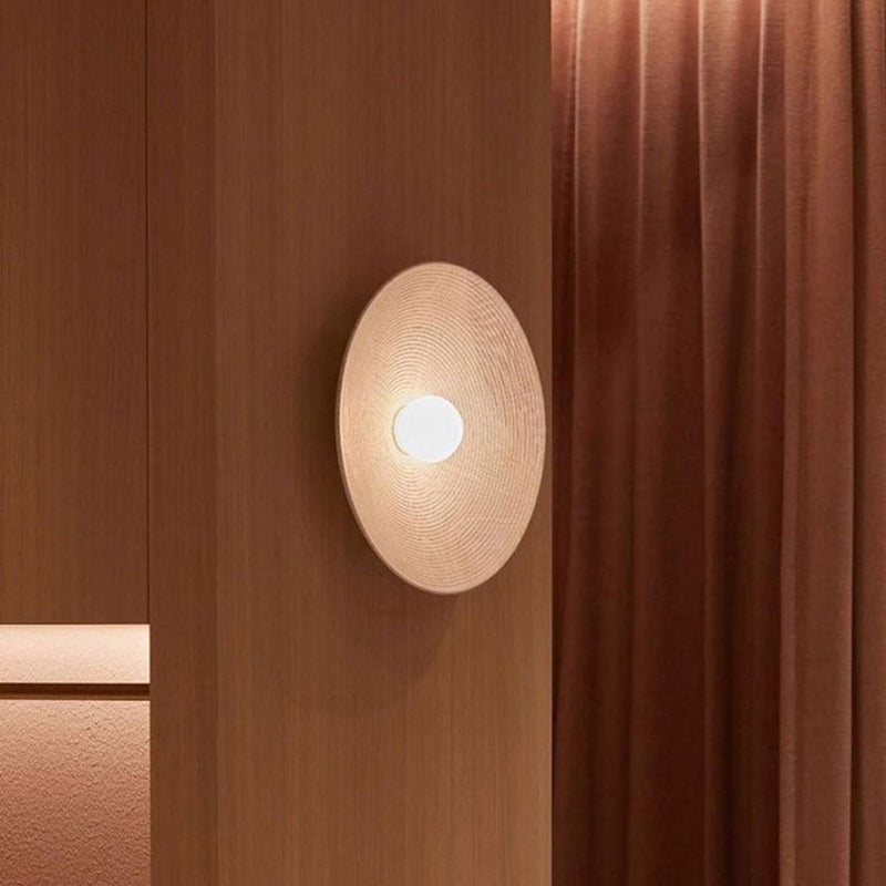 Longleaf Wooden Disc Wall Sconce