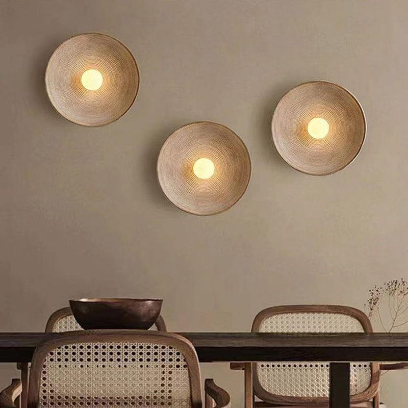 Longleaf Wooden Disc Wall Sconce