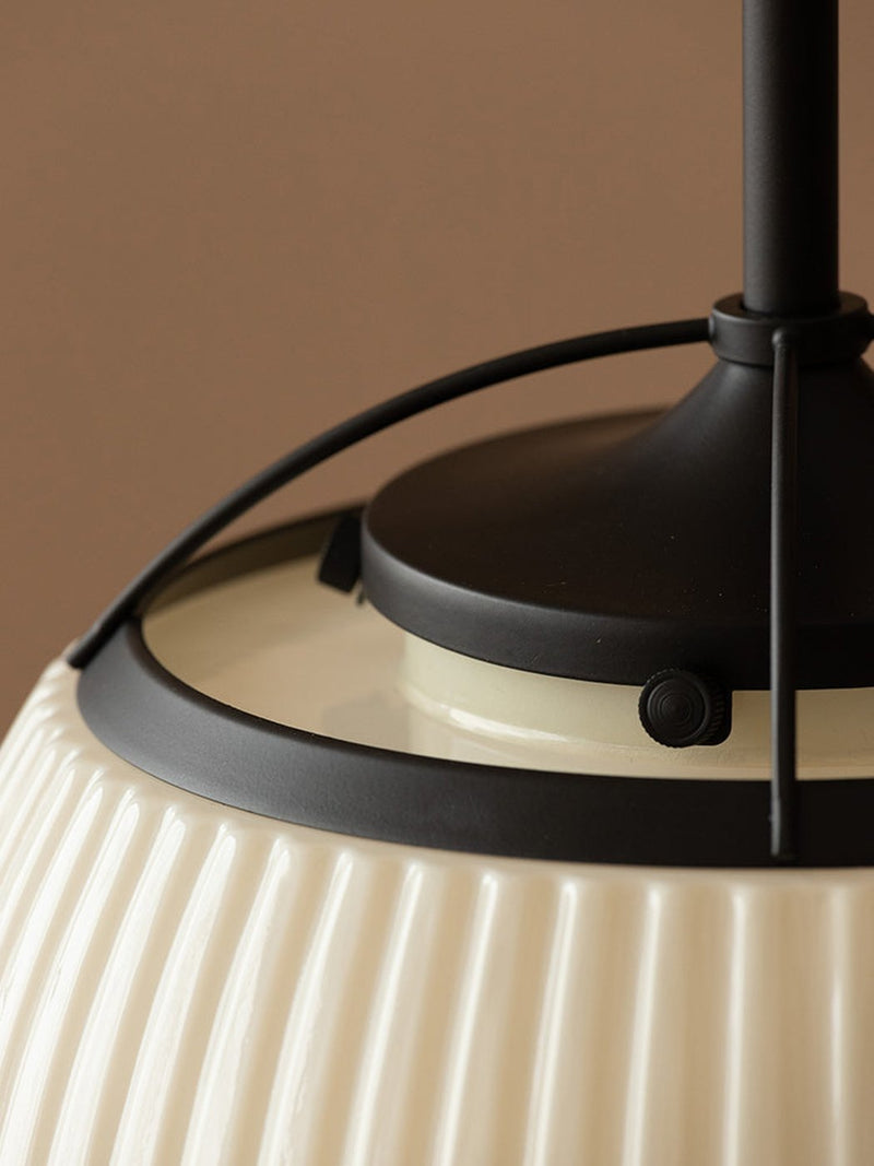 Lenglen Ribbed Glass Pendant Light