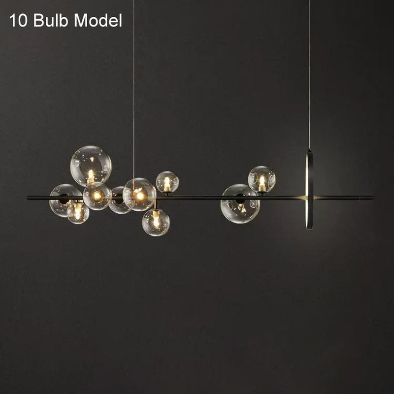 Soho Linear Glass Sphere Pendant Light for Kitchen Island