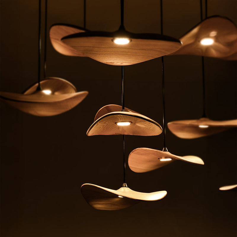 Kintsu Handcrafted Wooden Pendant Light - Wabi Sabi Japandi Style