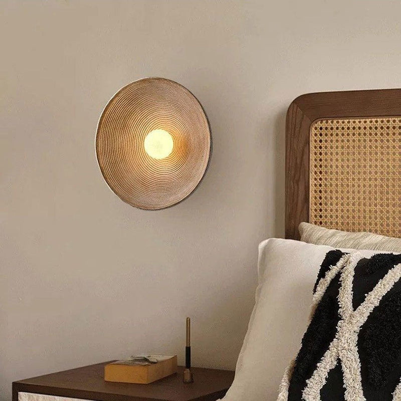Longleaf Wooden Disc Wall Sconce