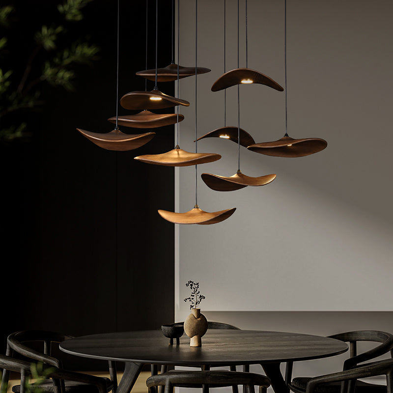 Kintsu Handcrafted Wooden Pendant Light - Wabi Sabi Japandi Style