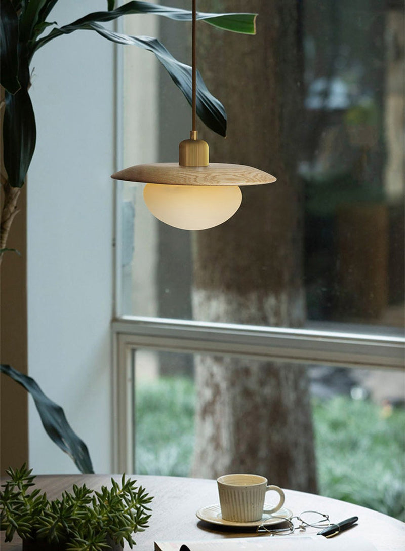 Kato Wooden Disc Pendant Light