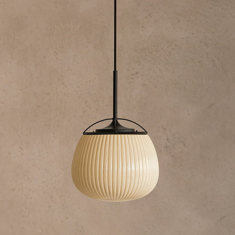 Lenglen Ribbed Glass Pendant Light