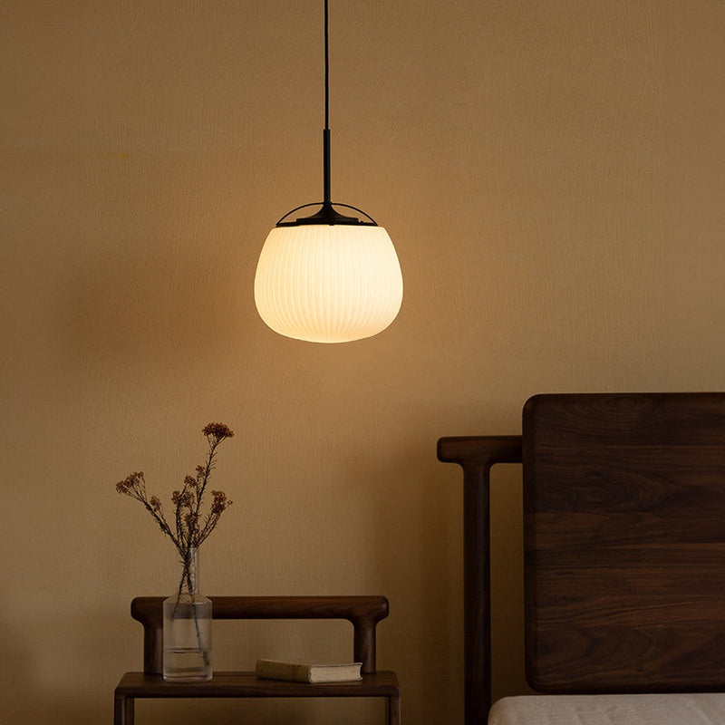 Lenglen Ribbed Glass Pendant Light