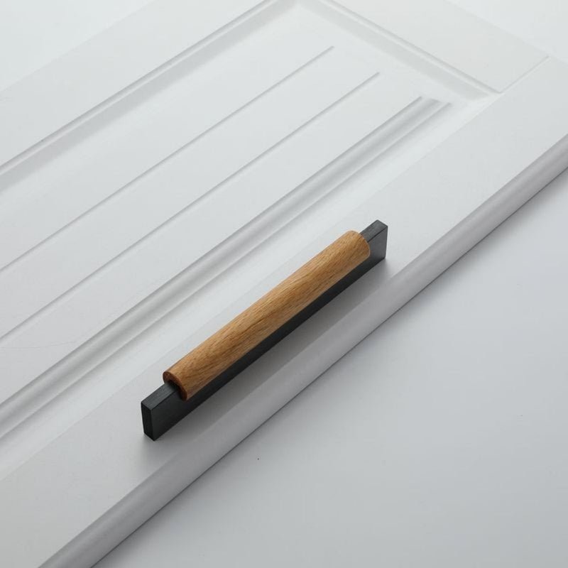 Wood & Metal Modern Cabinet Pulls