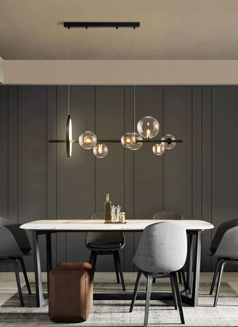 Soho Linear Glass Sphere Pendant Light for Kitchen Island