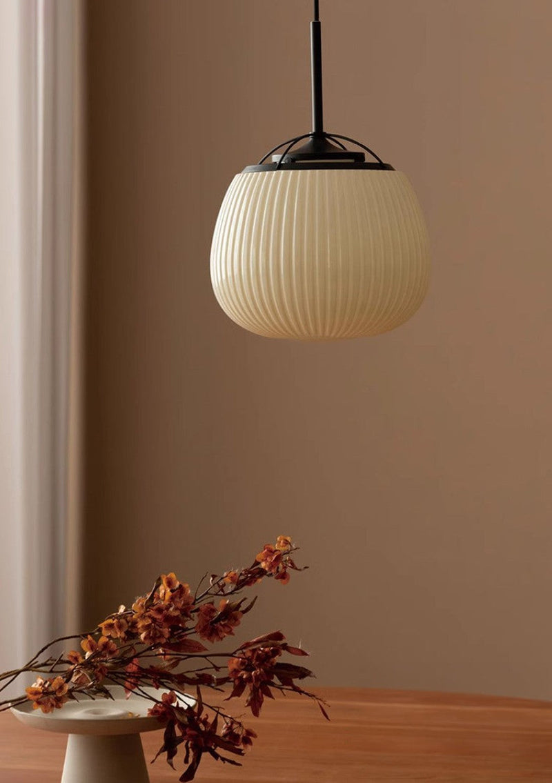 Lenglen Ribbed Glass Pendant Light