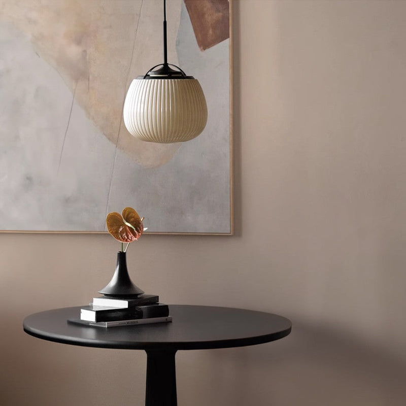 Lenglen Ribbed Glass Pendant Light