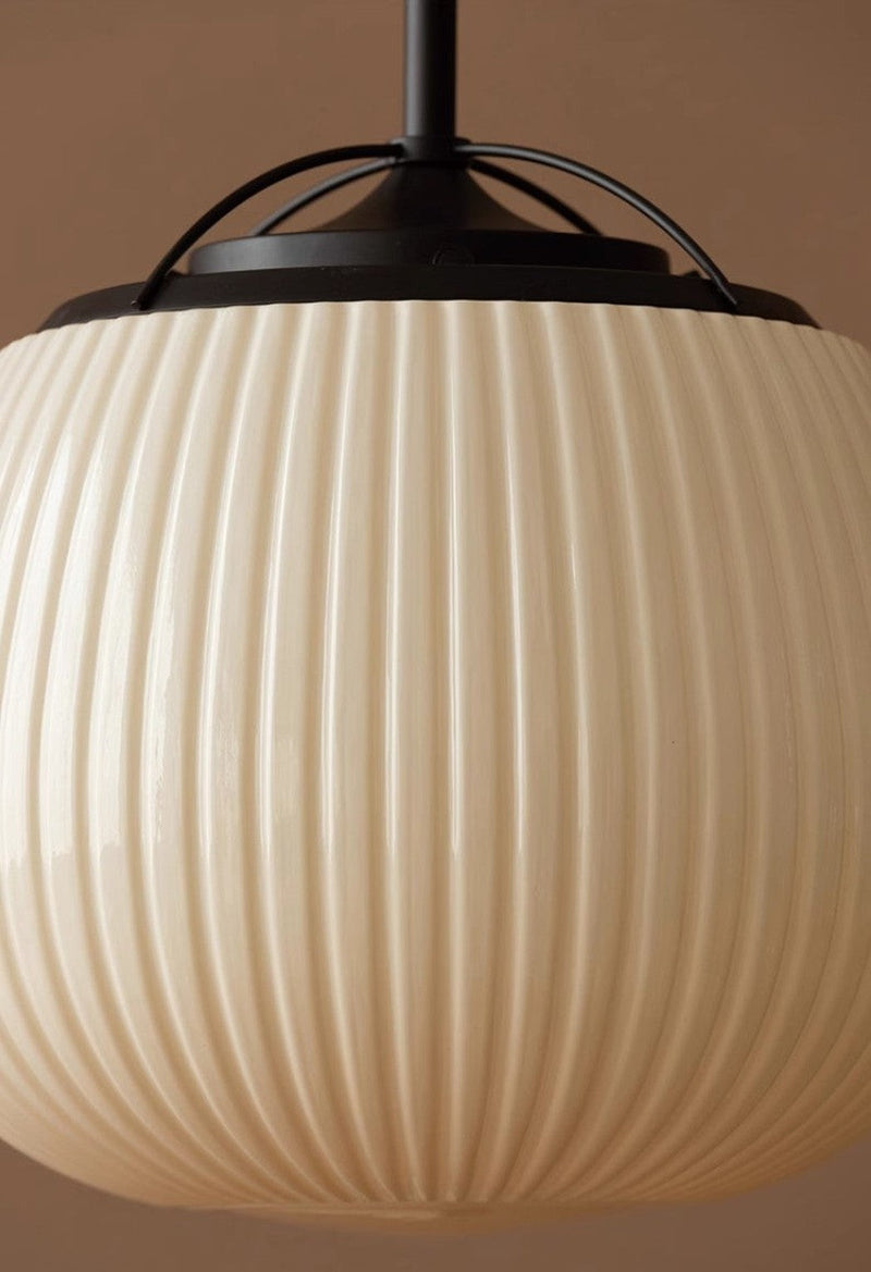 Lenglen Ribbed Glass Pendant Light