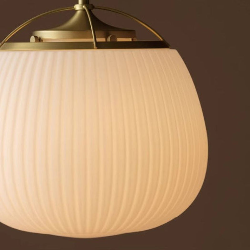 Lenglen Ribbed Glass Pendant Light