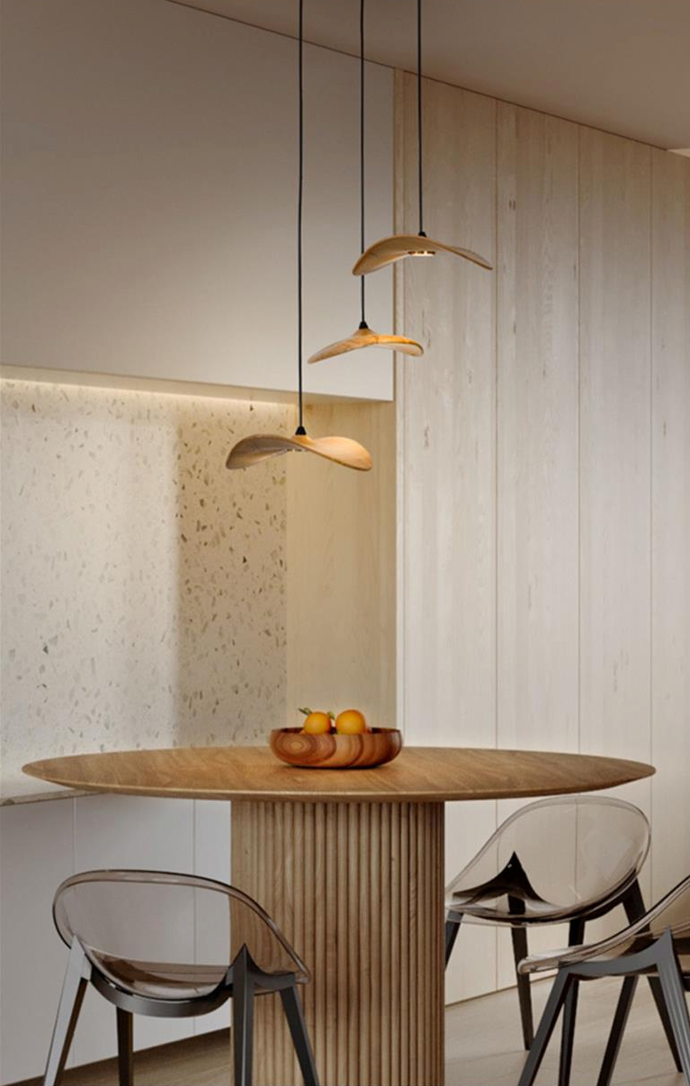 Kintsu Handcrafted Wooden Pendant Light - Wabi Sabi Japandi Style