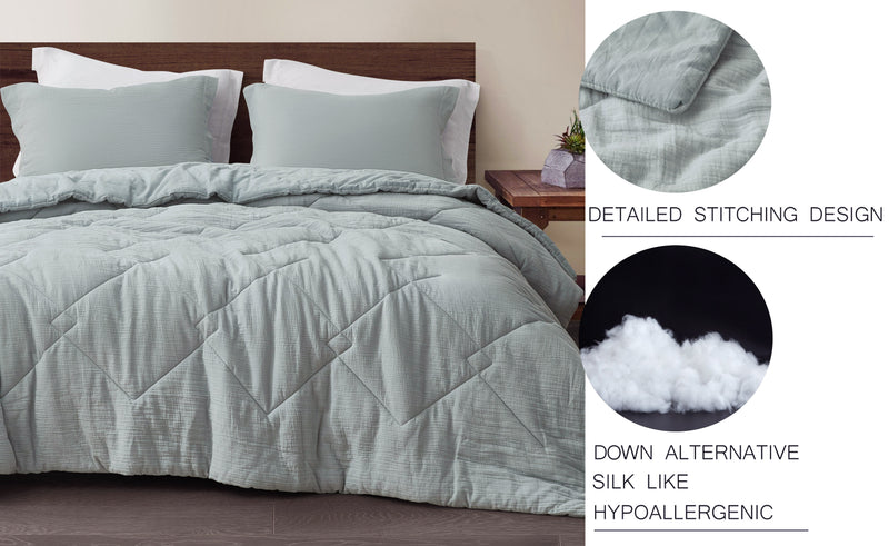 Skye 100% Cotton Gauze Lightweight Comforter Set