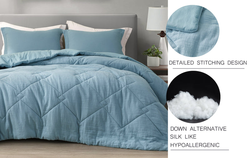 Skye 100% Cotton Gauze Lightweight Comforter Set